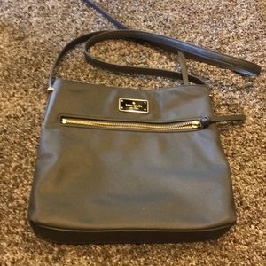 Kate spade gray nylon crossbody purse.